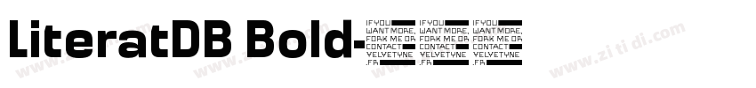 LiteratDB Bold字体转换